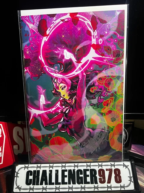 Scarlet Witch Quicksilver #1 1:50 Rose Besch SIGNED VIRGIN w/ COA