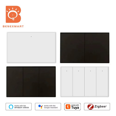Zigbee Wall Light Switch with Neutral No Neutral 1 2 3 4 6 Gangs Interruptor Wor