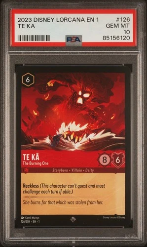 2023 DISNEY LORCANA EN 1-THE FIRST CHAPTER #126 TE KA - THE BURNING ONE PSA 10