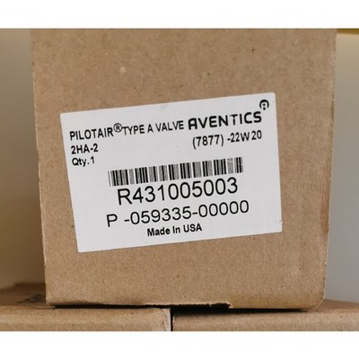 1PCS New AVENTICS R431005003 PILOTAIR TYPE A VALVE 2HA-2 IN BOX#QW