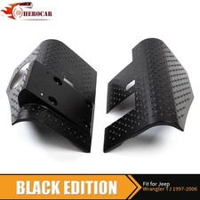 Pair Rear Corner Body Armor Tail Light Covers For Jeep Wrangler Tj 1997-06 Black Pair Rear Corner Body Armor Tail Light Covers For Jeep Wrangler Tj 1997-06 Black