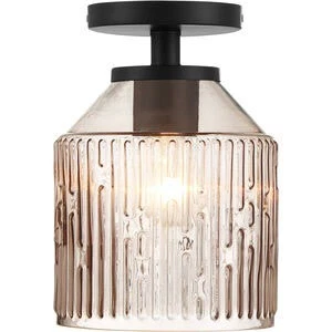 Designers Fountain D288M-SF Ele 8"W Semi-flush Drum Ceiling - Black - Picture 1 of 5