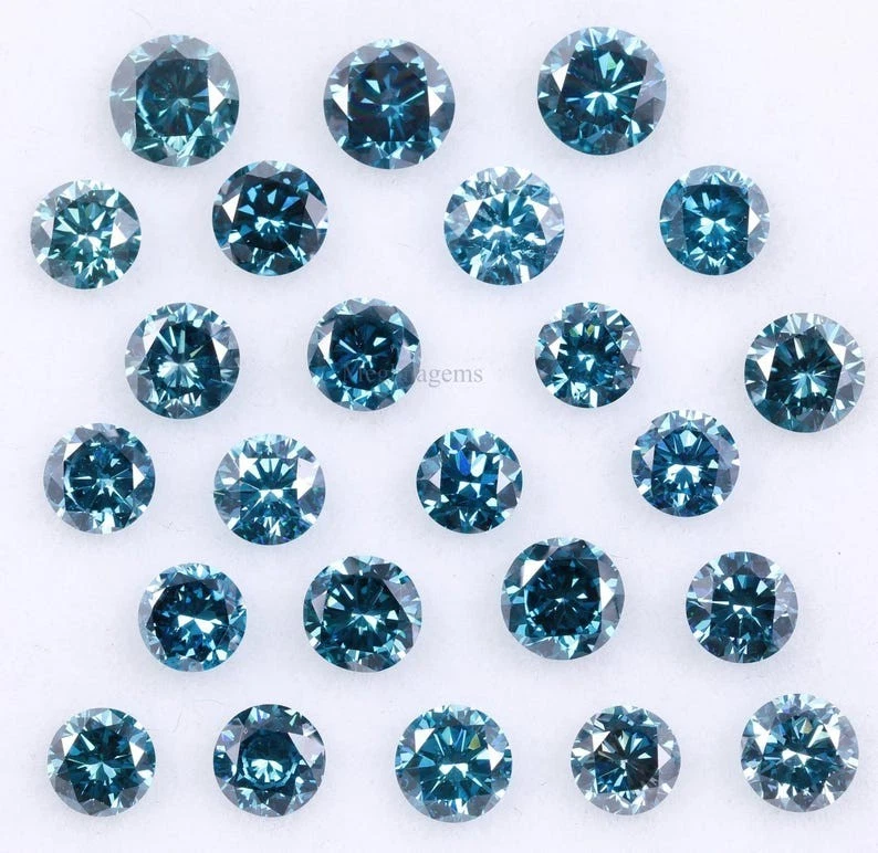 Diamante coltivato in laboratorio blu da 1 mm 20 pezzi diamante tondo taglio ... - Immagine 4 di 4