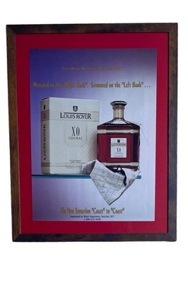 Louis Royer XO Cognac Framed Advertisement 1993 1994 Bar Wall Art Decor
