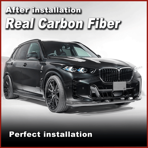 Carbon Frontlippe Frontspoiler Frontansatz Passt für BMW X5 G05 LCI M-Paket 23UP - Picture 3 of 10