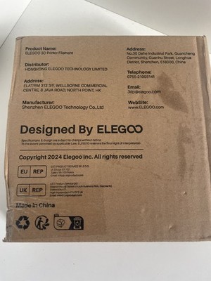 Elegoo PLA PETG Weiß 3D Drucker Filament 1KG Toleranz 0,2 mm