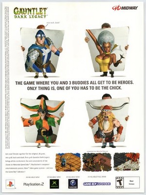 Gauntlet Dark Legacy - PS2 Xbox GameCube GBA - Original Print Ad/Poster Art 2002