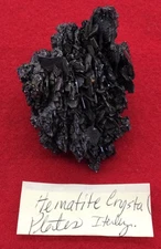 Natural Crystal Specularite Hematite Iron Quartz, 2.4 Oz, Italy