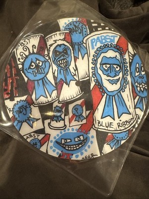 Pabst Blue Ribbon Beer Bar Brewery Record 45 Art Piece Advertising