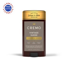 Cremo Vintage Suede Antiperspirant & Deodorant for Men 2.65oz 48-hour Sweat