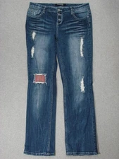 SE11442 **PREMIERE** SKINNY WOMENS JEANS sz13/14R DARK BLUE