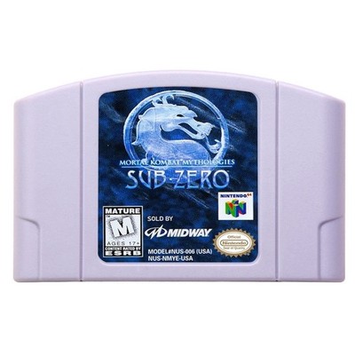 Mortal Kombat Mythologies:Sub-Zero N64 Game Cartridges -US Version