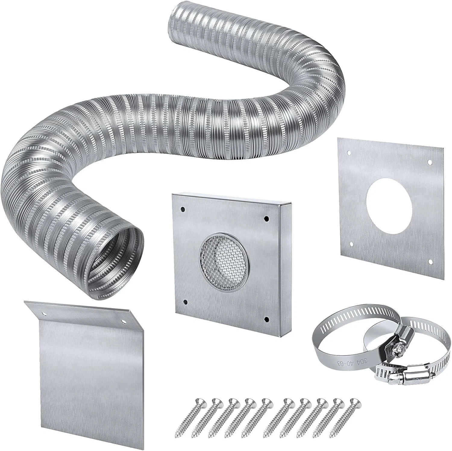 Pellet Stove Fresh Air Intake Kit, 2"x 60" Pellet Stove Pipe