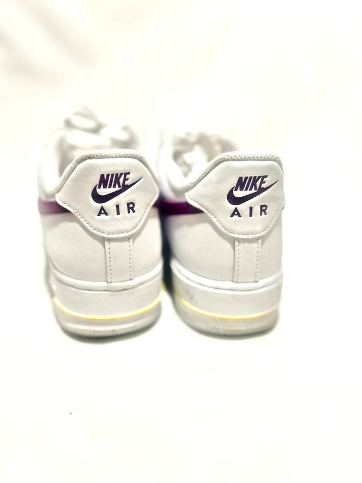 Nike Air Force 1 '07 Lakers White/Purple Embossed Hoops - Lakers - Image 3 of 4