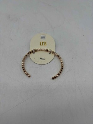Gold Ball Textured Cuff Bracelet