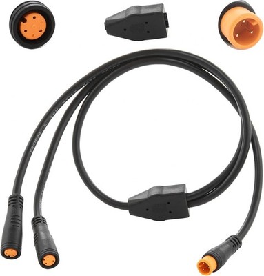 Y-Split Extension Cable 2 3 4 5 Pin 1T2 Waterproof 10m