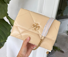 Tory Burch SMALL KIRA DIAMOND QUILT SHOULDER BAG 154706 Vanilla Soft Serve $575