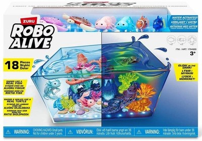 Light Up Aquarium Set 18-Piece Playset [Includes 2 Fish 2 Turtles