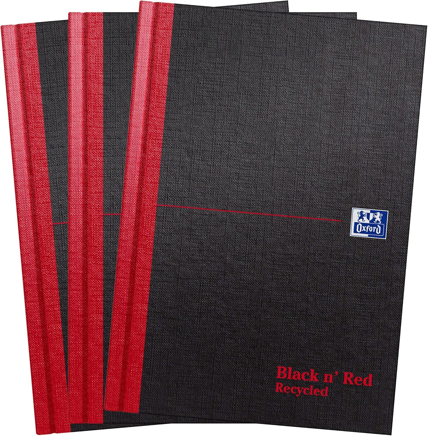 A5 Notebook Hardback Casebound Lined 192 Pages Pack of 3 Composition Notebooks