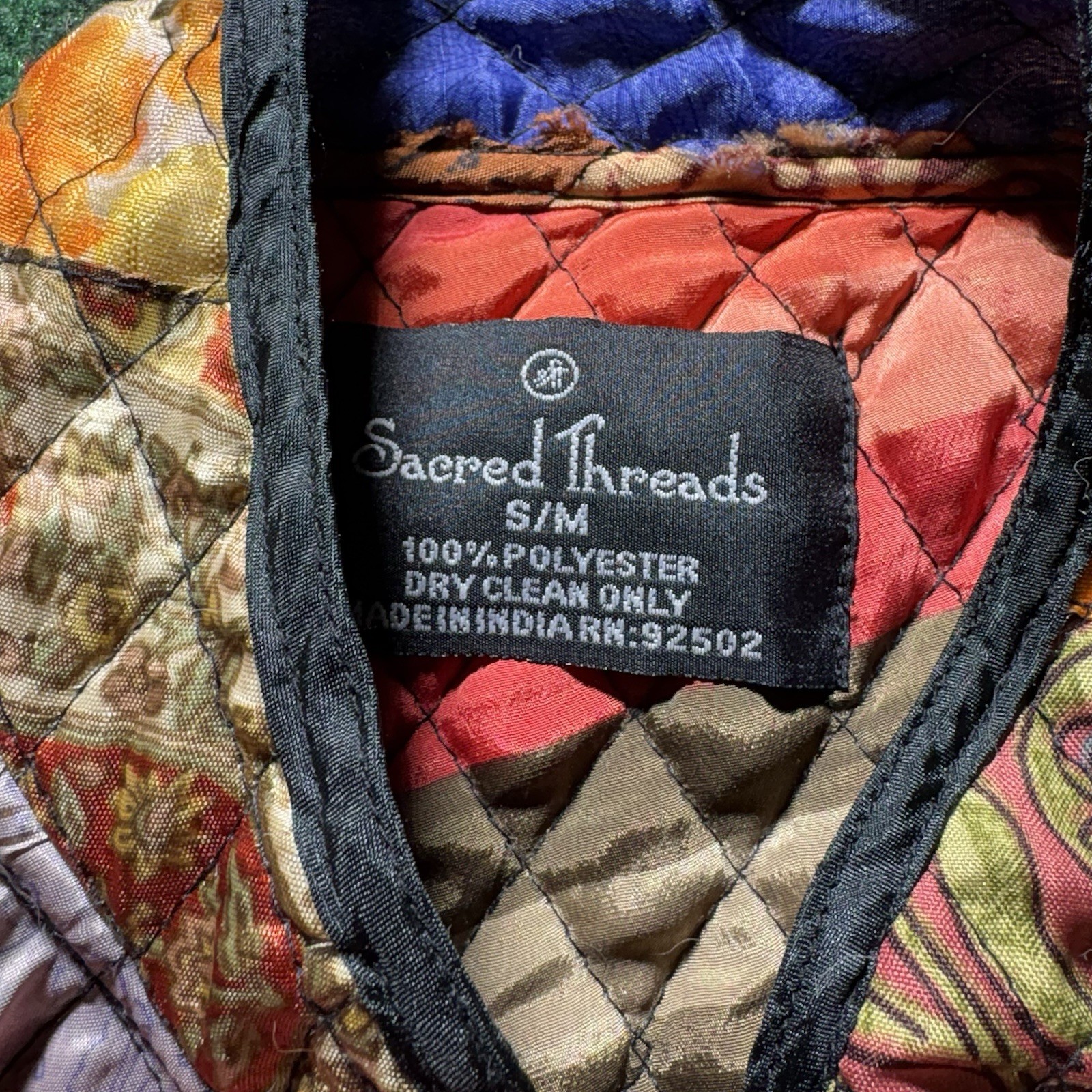 Sacred Threads Patchwork Quilted Jacket Women's S… - image 2