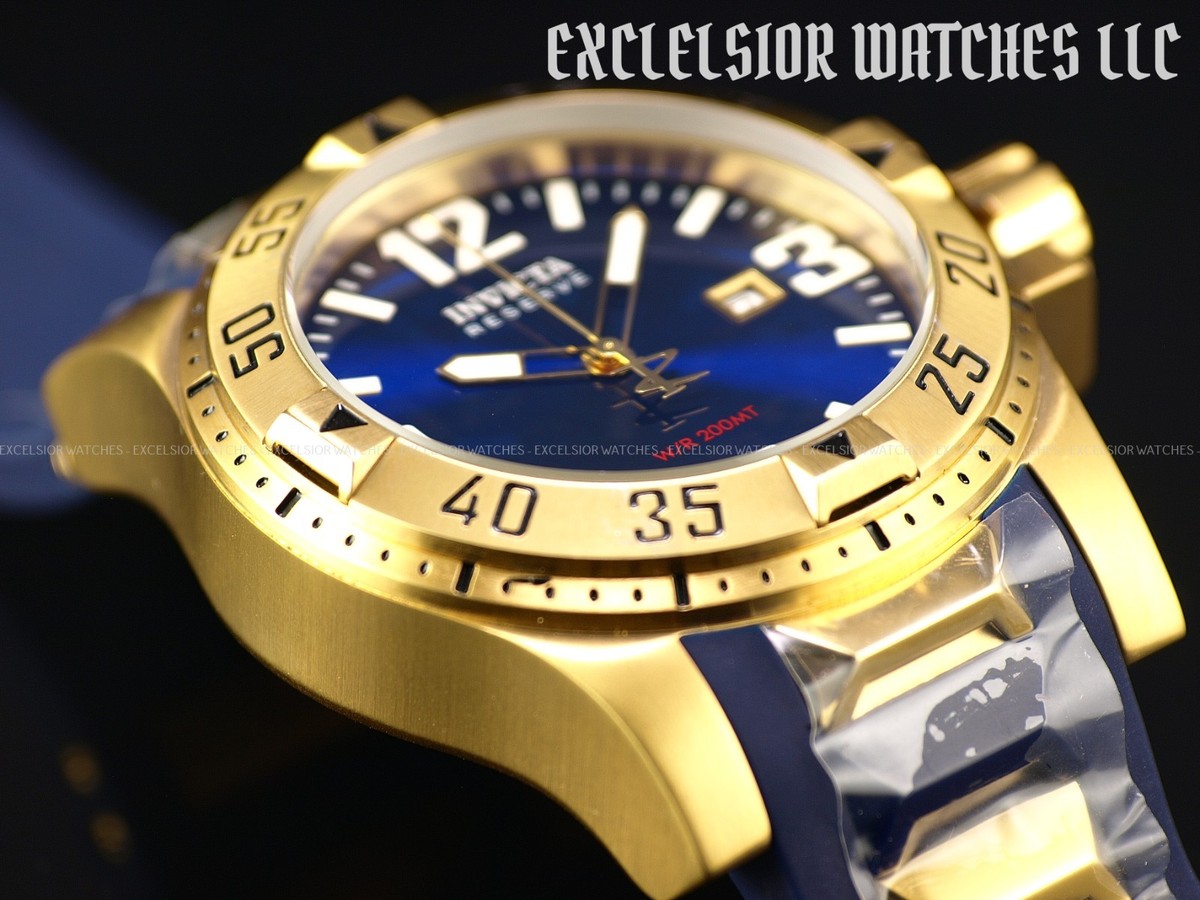 Invicta メンズ 【ゴールドモデル】Excursion【定価11.5万円】 Invicta Men's Rare 6254 Excursion Swiss Made Reserve Blue Dial