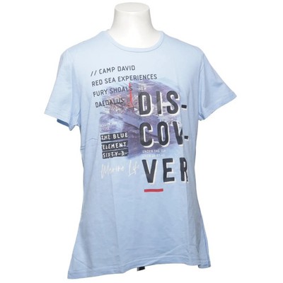Camp David, T-shirt, Größe: L, Blau, Print, Herren #exE