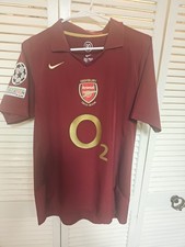 Nike Arsenal Highbury 1913-2006 Soccer Jersey Burgundy/Gold O2 Sponsor Shirt