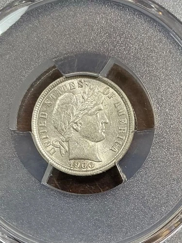 PCGS AU58 1900 BARBER DIME BLAST WHITE GREAT LUSTER BEAUTIFUL