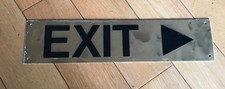 Vintage Large Brass Door Sign “ EXIT”   430mm x 100mm x 2mm Ref1