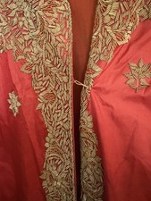 Kurti Orange Tunic / Top / Robe Floral Beaded Tunic Traditional Indian Wear