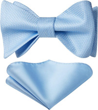 Bow Ties for Men Check Plaid Self Tie Bow Tie and Pocket Square Bowtie Formal Tu