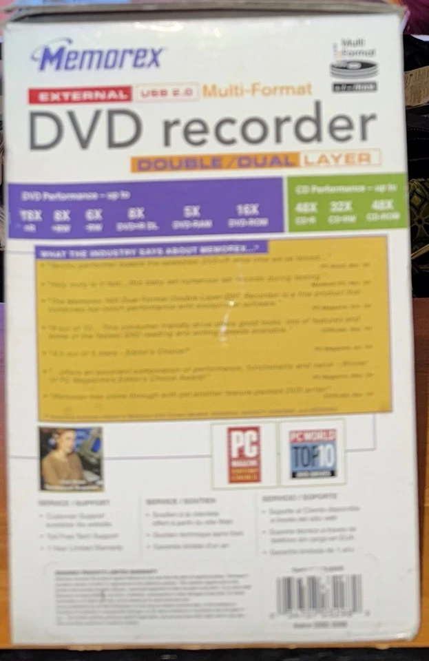 Memorex Multi-Format Format Dvd Recorder Dual Layer New In Box - Image 2 of 4