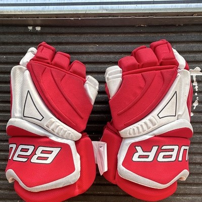 Bauer Supreme ONE35 5-Finger Ice Hockey Gloves 14 in Red/White