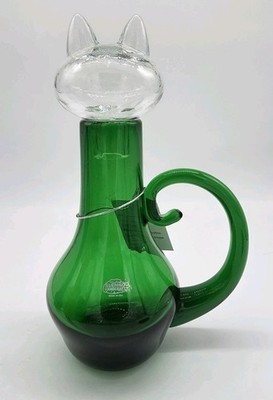 Blenko 2516 Blenkat Decanter Clover with Crystal -  Limited Release WBW 2026 