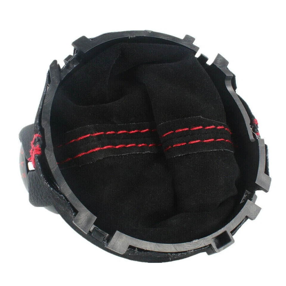 Bota de perilla de cambio de marchas manual de 6 velocidades línea roja para Mini Cooper R56 R57 R58 cupé Foto 4 de 4
