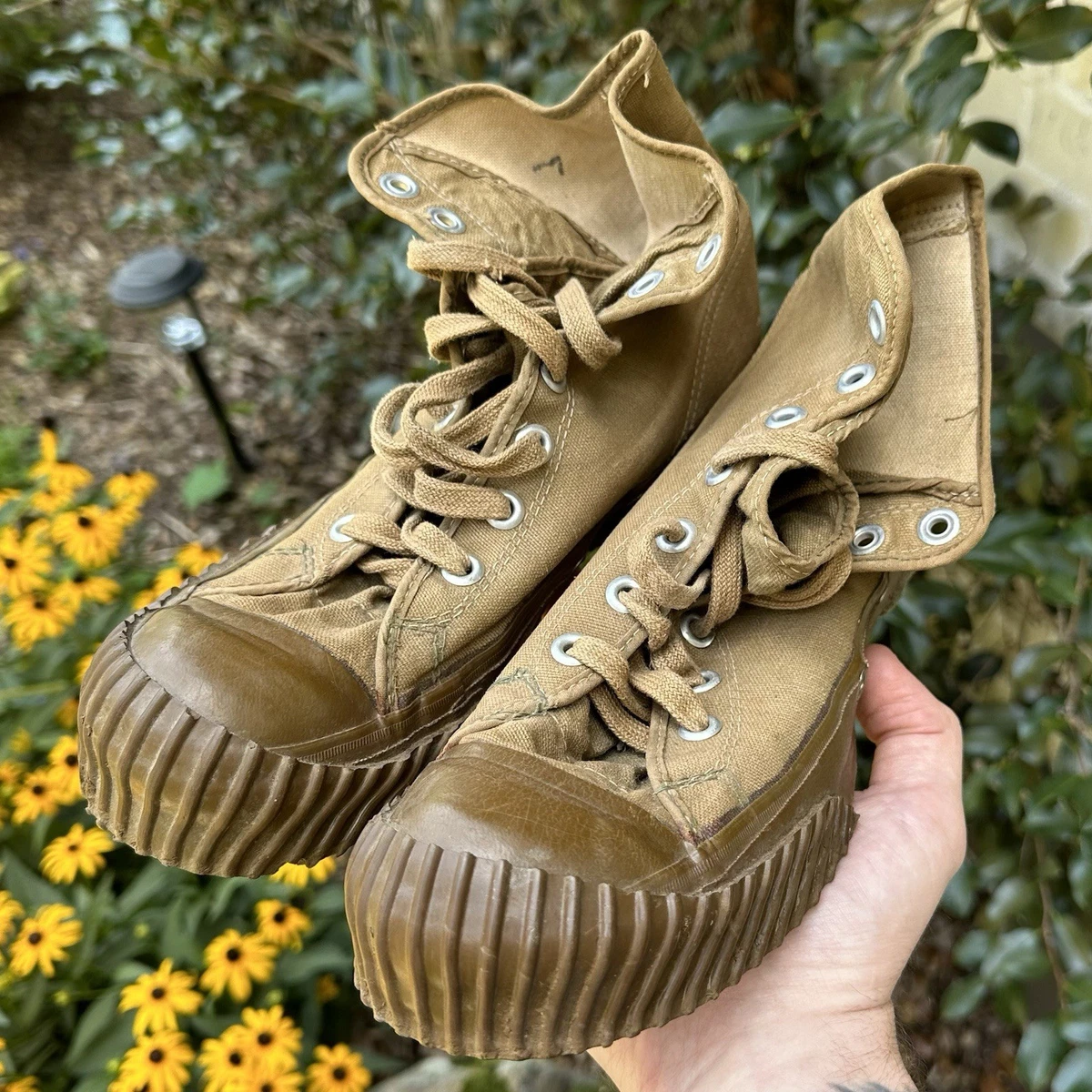 Rare Vintage Converse Olive Green and Brown Rain Boots Vintage Converse insulated rubber Army green | Mercari main image 3
