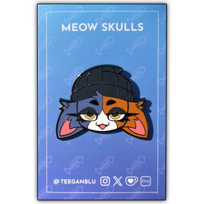 MEOW SKULLS Hard Enamel Pin | Fortnite Fan Art | Furry Fandom | Video Game Merch