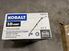 NEW KOBALT 10 AMP 18 iNCH SPLiT SHAFT ATTACHMENT CAPABLE CORDED STRiNG TRiMMER
