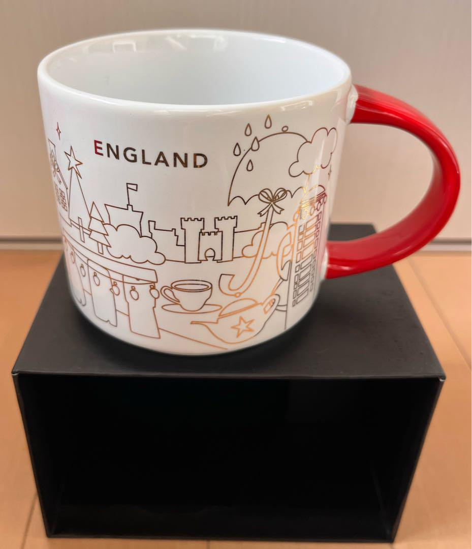 England White Gold Christmas Starbucks coffee Cup Mug 14oz You Are