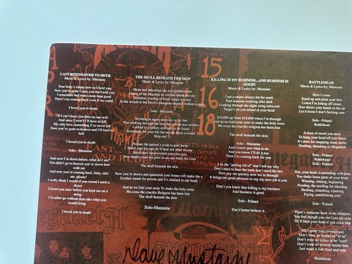 Megadeth Killing Is My Business SIGNED Insert Vinyl LP Sleeve AUTOGRAPHED Metal - Picture 5 of 7