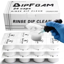 Tattoo Disposable Dip Foam Sponge Cap Cups Cleaning for Needle and Tip Rinse Dip