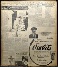 1913 Chicago Newspaper Page - Rare World Series Connie Mack Coca Cola Arrow Ad