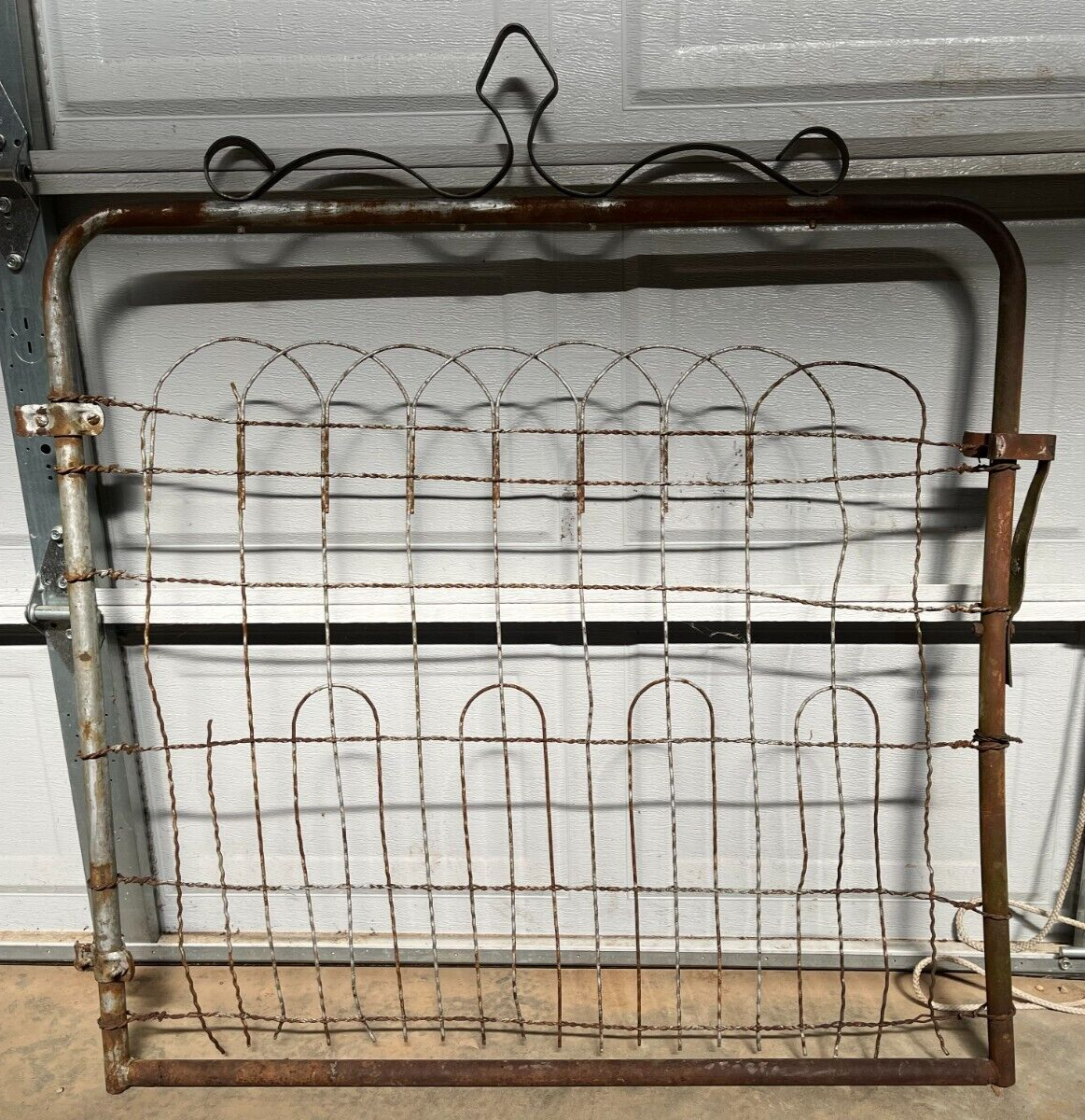 Vintage Braided Wire Metal Farm House Garden Gate Decor | eBay