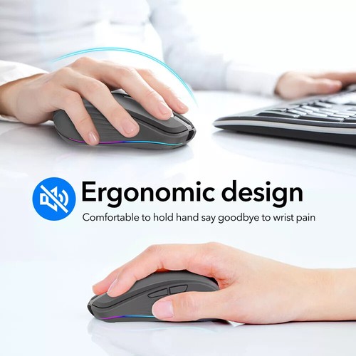 2400 DPI Maus Kabellos Leises Ergonomisch 2,4G und Bluetooth Maus für PC Laptop* - Bild 10 von 24