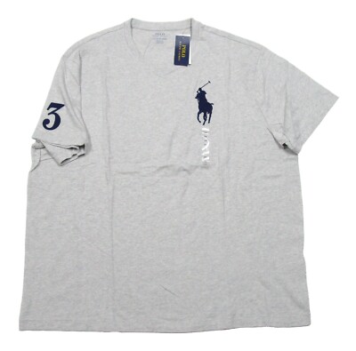 Polo Ralph Lauren Big Tall Grey Heather Big Pony Crew-Neck Short