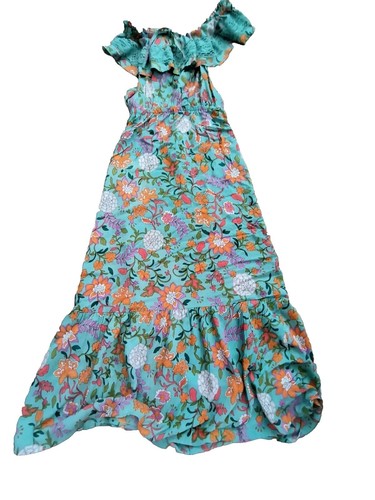 Paper Heart NWT Lime Green & White Floral Maxi Dress Sz XS Summer Vacation  | eBay