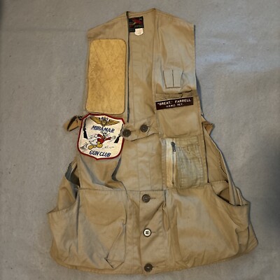 Vintage 10x SPORTSMAN 40s Shooting Vest CLUB USMC Major General Walter G Farrell