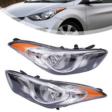 For 2011-2013 Hyundai Elantra 1.8L 2.0L Pair Front Light Halogen Headlight Lamp