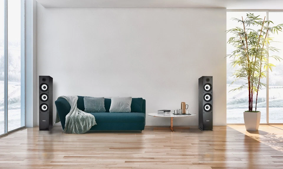3-Wege HiFi Home Cinema Lautsprecher Boxen 400W Verstärker Bluetooth Kabel Set - Bild 3 von 4