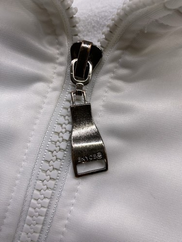 ENYCE Jacket Mens 4X White Blue Track Vintage Gym Training Full Zip Up - Picture 5 of 13